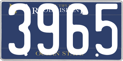 RI license plate 3965