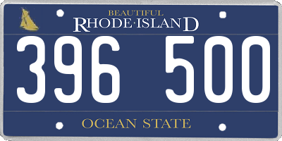 RI license plate 396500