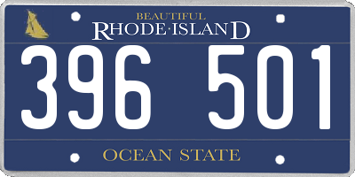 RI license plate 396501