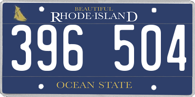 RI license plate 396504