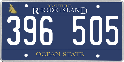 RI license plate 396505