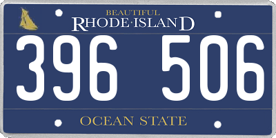 RI license plate 396506