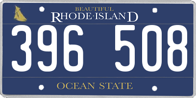 RI license plate 396508