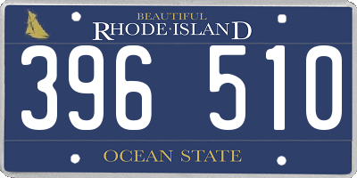 RI license plate 396510