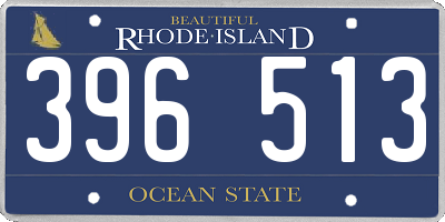 RI license plate 396513