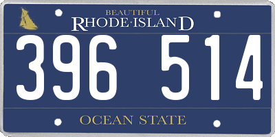 RI license plate 396514