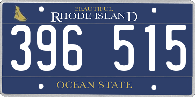 RI license plate 396515