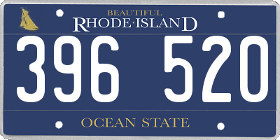 RI license plate 396520