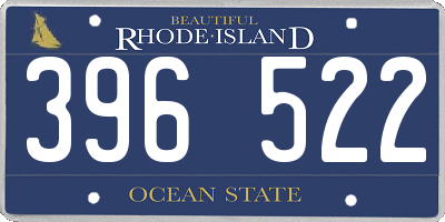 RI license plate 396522