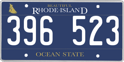 RI license plate 396523