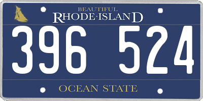 RI license plate 396524