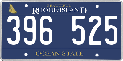 RI license plate 396525