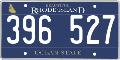 RI license plate 396527