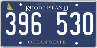 RI license plate 396530