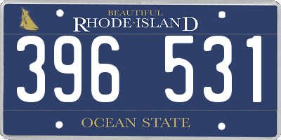 RI license plate 396531
