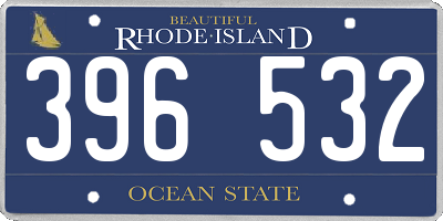 RI license plate 396532