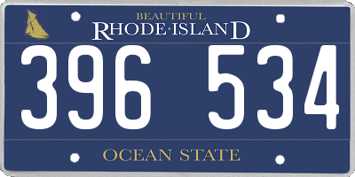 RI license plate 396534