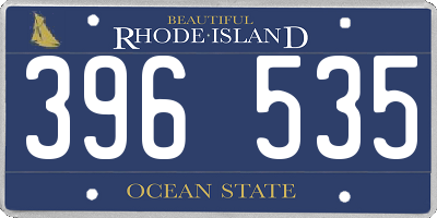 RI license plate 396535