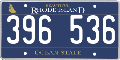 RI license plate 396536