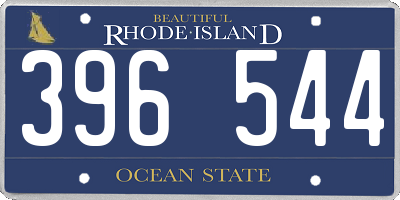RI license plate 396544