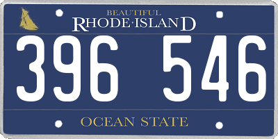 RI license plate 396546