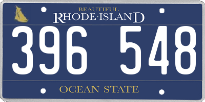 RI license plate 396548