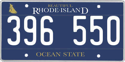 RI license plate 396550
