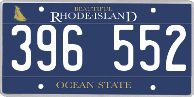 RI license plate 396552