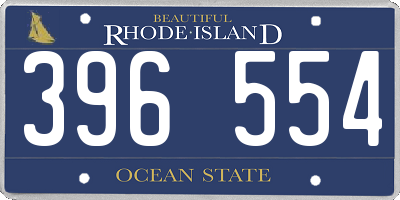 RI license plate 396554