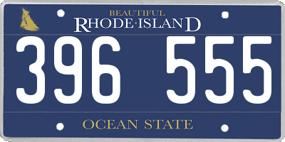 RI license plate 396555