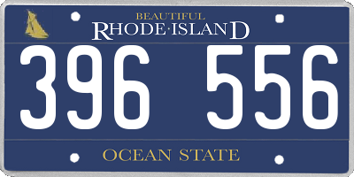 RI license plate 396556