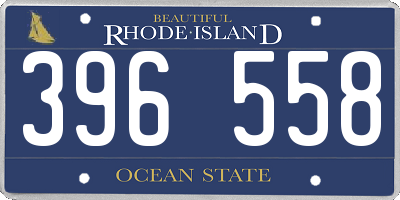 RI license plate 396558