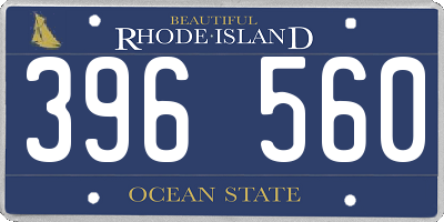 RI license plate 396560