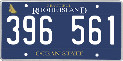 RI license plate 396561