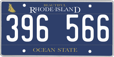 RI license plate 396566
