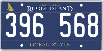 RI license plate 396568