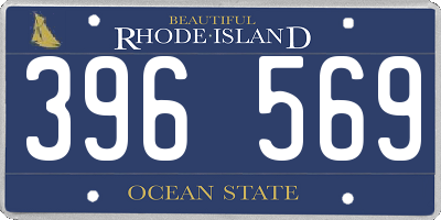 RI license plate 396569