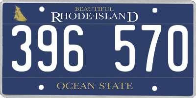 RI license plate 396570