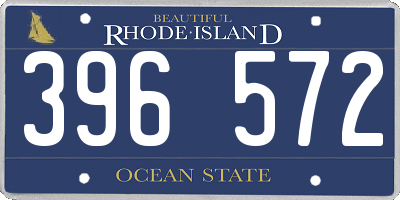 RI license plate 396572