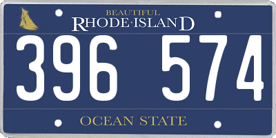 RI license plate 396574