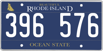 RI license plate 396576