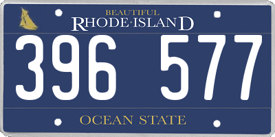 RI license plate 396577