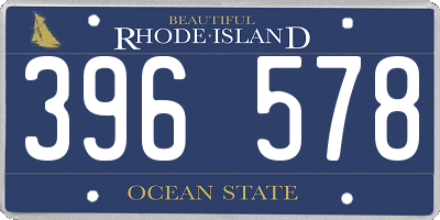 RI license plate 396578