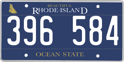 RI license plate 396584