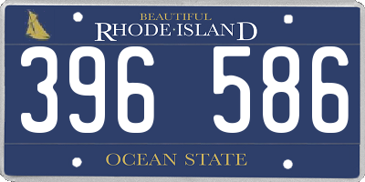 RI license plate 396586
