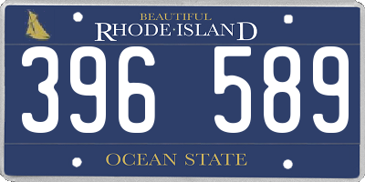 RI license plate 396589