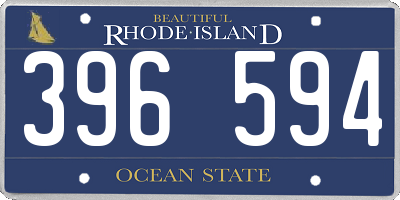 RI license plate 396594