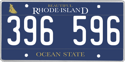 RI license plate 396596
