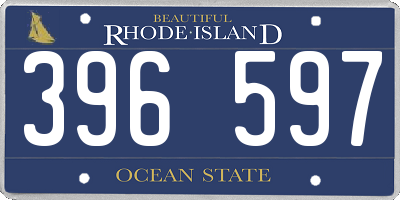 RI license plate 396597