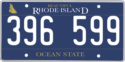 RI license plate 396599